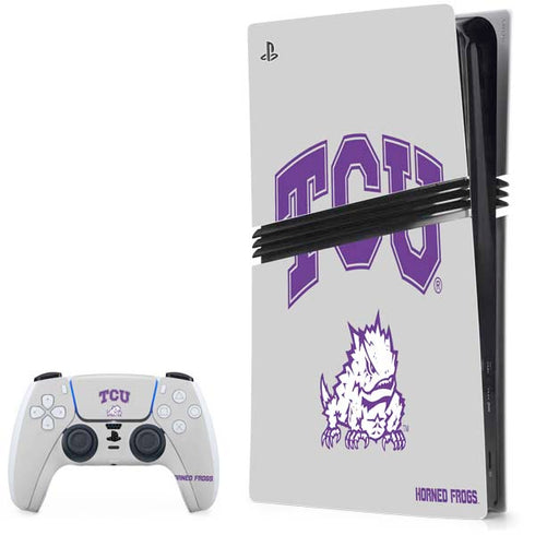 Texas Christian University Horned Frogs Logo Print PS5 Pro Bundle Skin